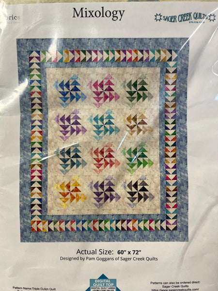 Triple Dutch Digital QUILT TOP by Pam Goggans - Mixology - QT Fabrics - Digital Quilt Top - Quilting Cotton