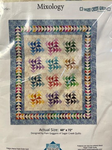 Triple Dutch Digital QUILT TOP by Pam Goggans - Mixology - QT Fabrics - Digital Quilt Top - Quilting Cotton