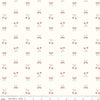 Image of the Sunsetridge Scissors Cream quilting cotton fabric by Minki Kim for Riley Blake Designs. Features pixels on a cream background. Cute Little Fabric Shop