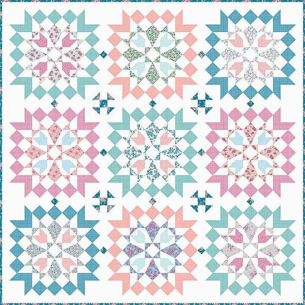 SALE Blooming Tulips Quilt PATTERN P124 by Gerri Robinson - Riley Blake - INSTRUCTIONS Only - Two Designs Two Sizes