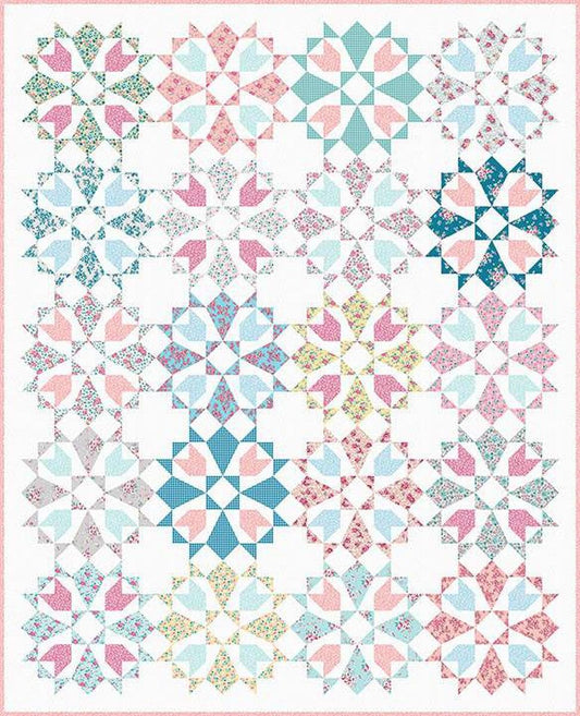 SALE Blooming Tulips Quilt PATTERN P124 - Gerri Robinson - Riley Blake - INSTRUCTIONS Only - Two Designs Two Sizes