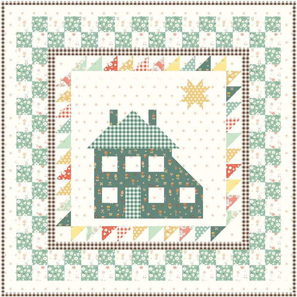 SALE Poppy House Quilt PATTERN P226 by Lamb Farm Designs - Riley Blake Designs - INSTRUCTIONS Only - 5" Stacker Charm Pack Friendly
