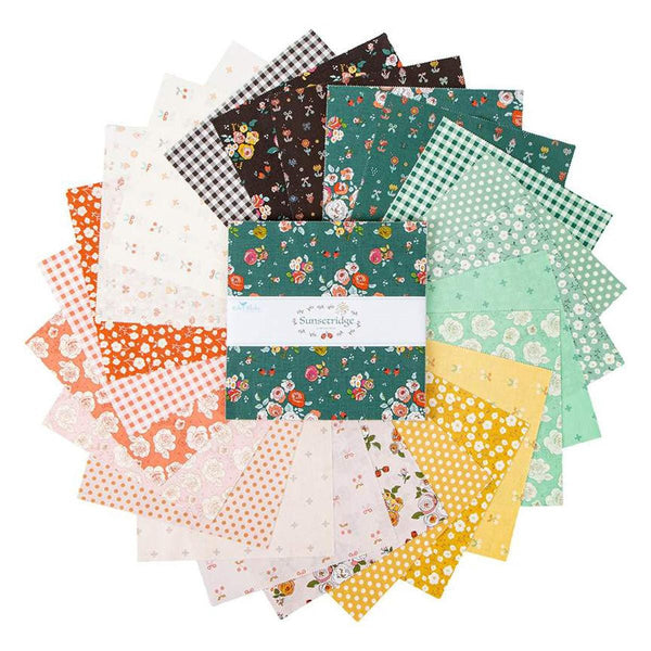 SALE Sunsetridge Layer Cake 10" Stacker Bundle - Riley Blake Designs - Floral - 42 piece Precut Pre cut - Quilting Cotton Fabric