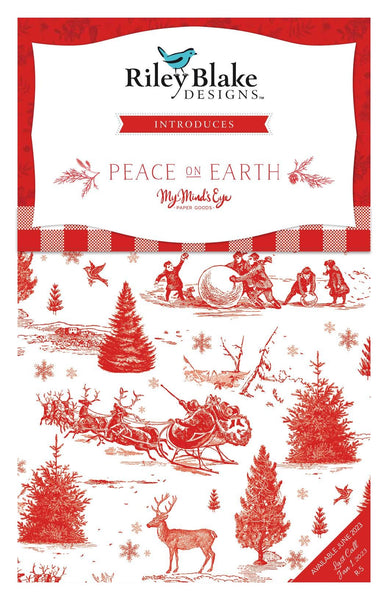 Peace On Earth Layer Cake 10" Stacker Bundle - Riley Blake Designs - 42 piece Precut Pre cut - Quilting Cotton Fabric