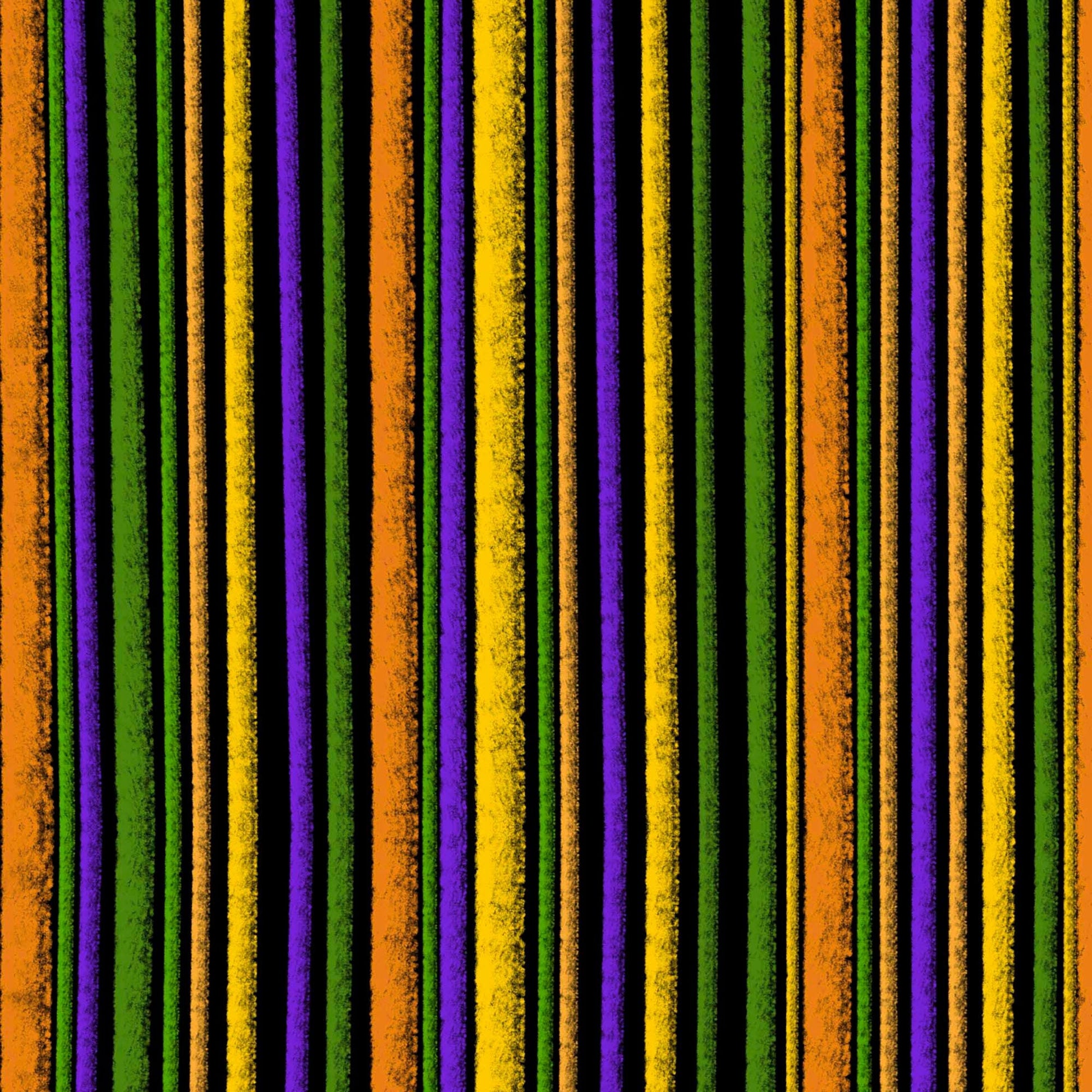 Image of the Steampunk Halloween 3 Stripe Black quilting cotton fabric. Features halloween stripes on a black background. Cute Little Fabric Shop