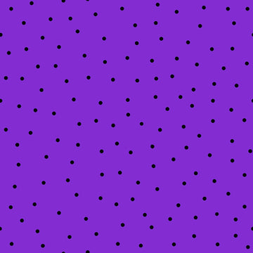 Image of the Steampunk Halloween 3 Dot Purple quilting cotton fabric. Features halloween dots on a purple background. Cute Little Fabric Shop