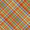 Image of the Cornucopia Harvest Diagonal Plaid Multi quilting cotton fabric by Gina Jane Lee for QT Fabrics. Features plaid on a black background. Cute Little Fabric Shop