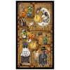 Steampunk Halloween 3 Character Panel 31219 Brown A - - QT Fabrics - Spooky Season Haunted - Quilting Cotton Fabric
