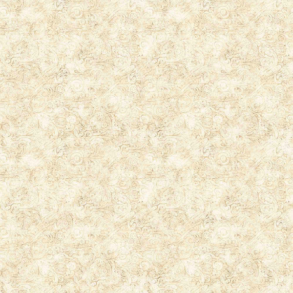 Image of the Festivus Festivus Blender Oatmeal quilting cotton fabric by Dan Morris for Riley Blake Designs. Features an abstract swirl on a cream background. Cute Little Fabric Shop