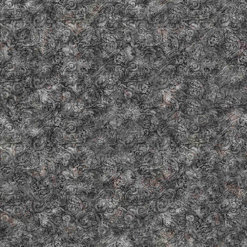 Image of the Festivus Festivus Blender Smoke quilting cotton fabric by Dan Morris for Riley Blake Designs. Features an abstract swirl on a gray background. Cute Little Fabric Shop
