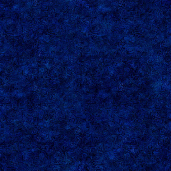 Image of the Festivus Festivus Blender Navy quilting cotton fabric by Dan Morris for Riley Blake Designs. Features an abstract swirl on a blue background. Cute Little Fabric Shop