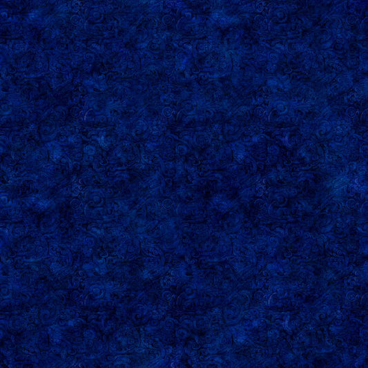 Image of the Festivus Festivus Blender Navy quilting cotton fabric by Dan Morris for Riley Blake Designs. Features an abstract swirl on a blue background. Cute Little Fabric Shop