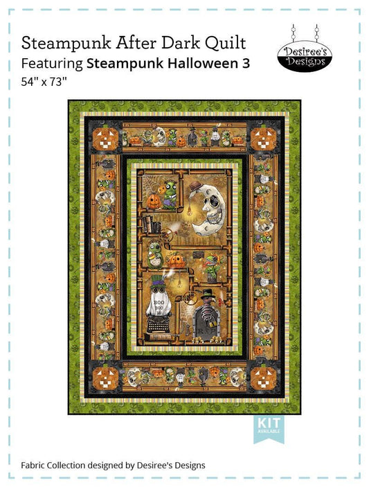 Steampunk After Dark Quilt PATTERN - QT Fabrics - Instructions Only - Desiree's Designs - Steampunk Halloween 3