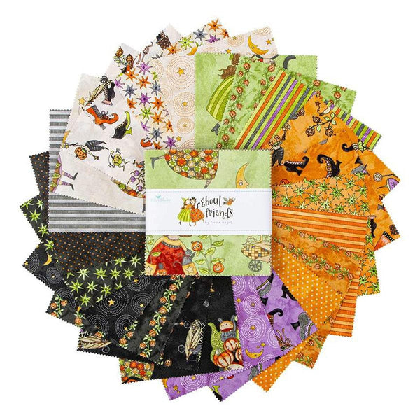 SALE Ghoul Friends Charm Pack 5" Stacker Bundle - Riley Blake Designs - 42 piece Precut Pre cut - Halloween - Quilting Cotton Fabric