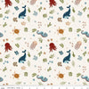 Image of the Created With Love In the Sea Ecru quilting cotton fabric by Riley Blake Designs. Features ocean animals on a cream background. Cute Little Fabric Shop
