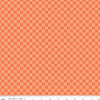 Image of the Hey Pumpkin Checks Orange quilting cotton fabric by Riley Blake Designs. Features checks on an orange background. Cute Little Fabric Shop