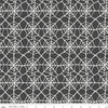 Image of the Hey Pumpkin Webs Charcoal quilting cotton fabric by Riley Blake Designs. Features webs on a black background. Cute Little Fabric Shop