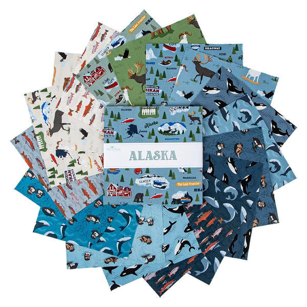 SALE Alaska Layer Cake 10" Stacker Bundle - Riley Blake Designs - 42 piece Precut Pre cut - Quilting Cotton Fabric - Licensed Product
