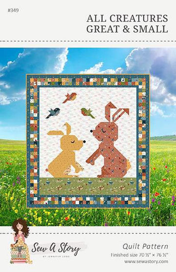 SALE All Creatures Great & Small Quilt PATTERN P177 - Jennifer Long - Riley Blake Designs - Instructions Only - 10" Stacker Friendly