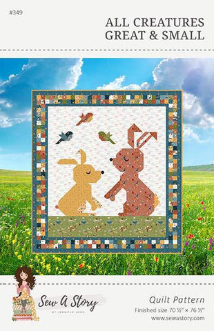 SALE All Creatures Great and Small Quilt PATTERN P177 by Jennifer Long - Riley Blake Designs - Instructions Only - 10" Stacker Friendly