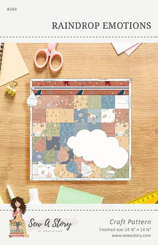 SALE Raindrop Emotions Pouch Quilt PATTERN P177 - Jennifer Long - Riley Blake Designs - Instructions Only - Three Sizes