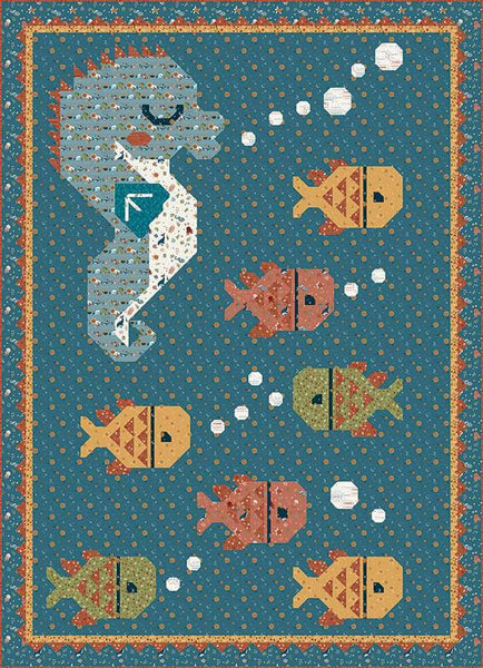 SALE Seahorse School Quilt PATTERN P177 by Jennifer Long - Riley Blake Designs - Instructions Only - Confident Beginner
