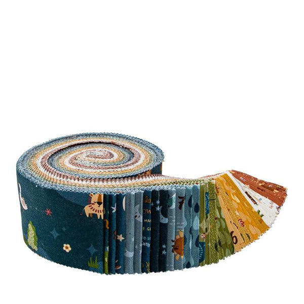 Created With Love 2.5 Inch Rolie Polie Jelly Roll 40 pieces - Riley Blake Designs - Precut Pre cut Bundle - Animals - Cotton Fabric