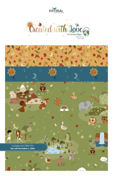 SALE Created With Love Charm Pack 5" Stacker Bundle - Riley Blake Designs - 42 piece Precut Pre cut - Animals - Quilting Cotton Fabric