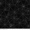 Image of the Costume Maker's Act II Web Black quilting cotton fabric. Features plant on a black background. Cute Little Fabric Shop