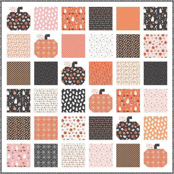 Pumpkin Patch Quilt PATTERN P144 by Primrose Cottage Quilts - Riley Blake Designs - Instructions Only - Pieced 10" Stacker Friendly