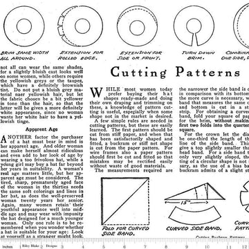 Image of the Costume Maker's Act II Hat How to Text White quilting cotton fabric. Features rulers on a white background. Cute Little Fabric Shop