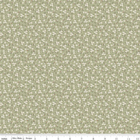 Anne of Green Gables Ditsy Sage C16126-SAGE - Riley Blake - Quilting Cotton - Licensed Product