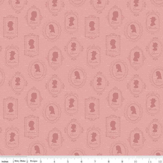 DEAL Anne of Green Gables Silhouettes C16123 Rose - Riley Blake Designs - Portraits Characters - Quilting Cotton Fabric - Licensed Product