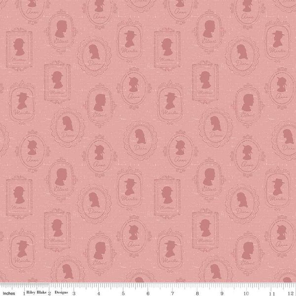 SALE Anne of Green Gables Silhouettes C16123 Rose - Riley Blake Designs - Portraits Characters - Quilting Cotton Fabric - Licensed Product
