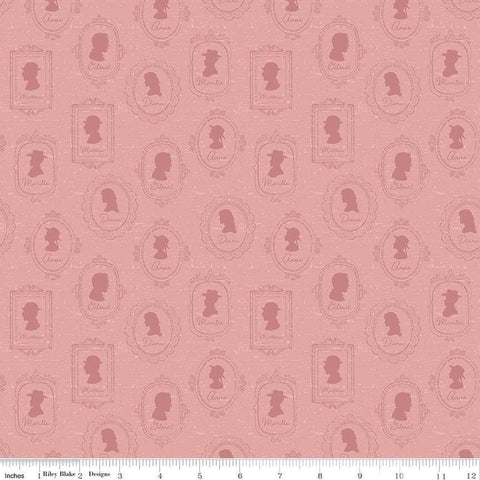 SALE Anne of Green Gables Silhouettes C16123 Rose - Riley Blake Designs - Portraits Characters - Quilting Cotton Fabric - Licensed Product
