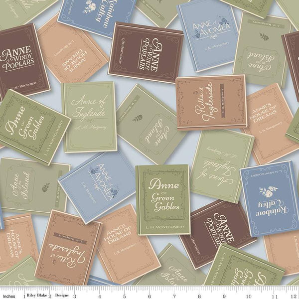 Anne of Green Gables Books C16122 Sky - Riley Blake Designs - Book Novel - Quilting Cotton Fabric - Licensed Product