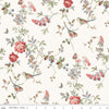 DEAL Anne of Green Gables Floral C16121 Cream - Riley Blake Designs - Flowers Leaves Birds - Quilting Cotton Fabric - Licensed Product
