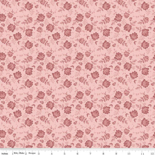 DEAL Anne of Green Gables Tone-on-Tone C16125 Pink - Riley Blake Designs - Butterflies Floral - Quilting Cotton Fabric - Licensed Product