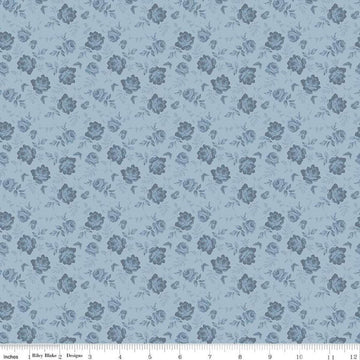 DEAL Anne of Green Gables Tone-on-Tone C16125 Blue - Riley Blake Designs - Butterflies Floral - Quilting Cotton Fabric - Licensed Product