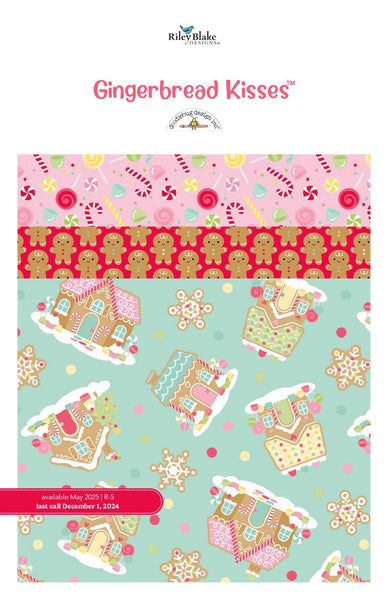 SALE Gingerbread Kisses Layer Cake 10" Stacker Bundle - Riley Blake Designs - 42 piece Precut Pre cut - Christmas - Quilting Cotton Fabric