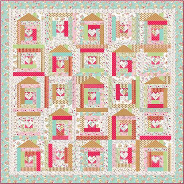 SALE Feels Like Home Quilt PATTERN P042 by Amber Johnson - Riley Blake Designs - INSTRUCTIONS Only - Traditional and Paper Piecing