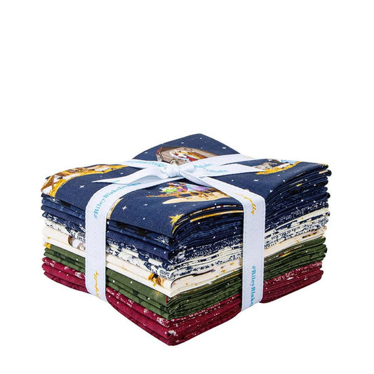 Come Let Us Adore Him Fat Quarter Bundle 15-Piece - Riley Blake Designs -  Precut - Quilting Cotton Fabric