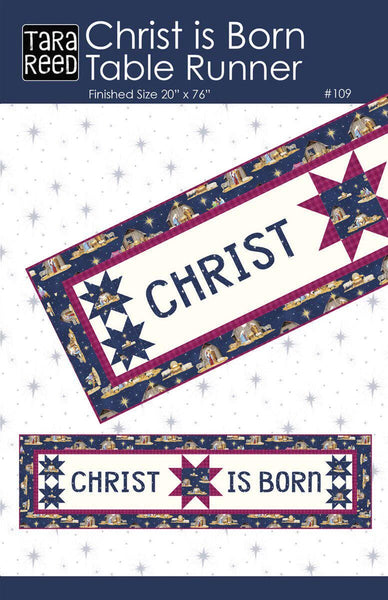 SALE Christ Is Born Table Runner Quilt PATTERN P239 by Tara Reed Quilts - Riley Blake Design - INSTRUCTIONS Only - Raw Edge Applique