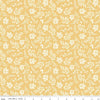 Image of the Nature's Portrait Branches Yellow quilting cotton fabric by Riley Blake Designs. Features branches on a yellow background. Cute Little Fabric Shop