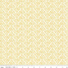 Image of the Nature's Portrait Trifolium Yellow quilting cotton fabric by Riley Blake Designs. Features leaves on a yellow background. Cute Little Fabric Shop