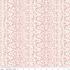 Image of the Nature's Portrait Filigree Petal quilting cotton fabric by Riley Blake Designs. Features stripes on a pink background. Cute Little Fabric Shop
