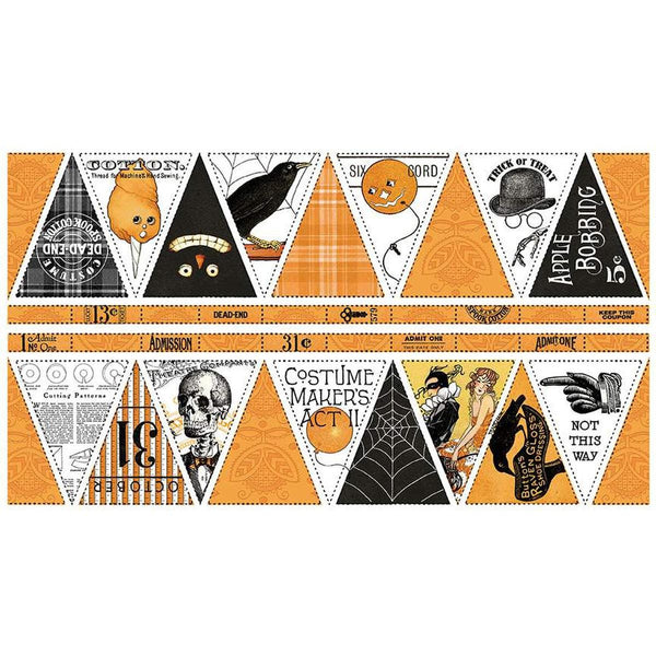 SALE Costume Maker's Act II Costume Party Bunting Panel PD16003 - Riley Blake Designs - Halloween - J Wecker Frisch - Quilting Cotton Fabric