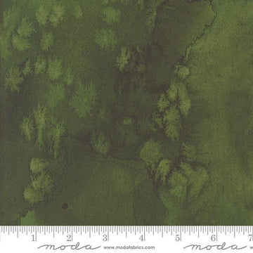 Wanderlust Flow Basics 8433 Forest - Moda Fabrics - Abstract Watercolor Paint - Quilting Cotton Fabric