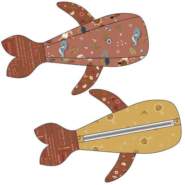 SALE Whale Zipper Pouch Quilt Pattern P177 by Jennifer Long - Riley Blake - INSTRUCTIONS Only - Confident Beginner Fat Eighth Friendly
