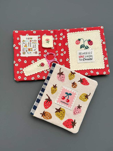SALE Minki Kim Minki’s Needle Book Project Quilt PATTERN P178 - Riley Blake Designs - INSTRUCTIONS Only - Soft Needle Holder Strawberries